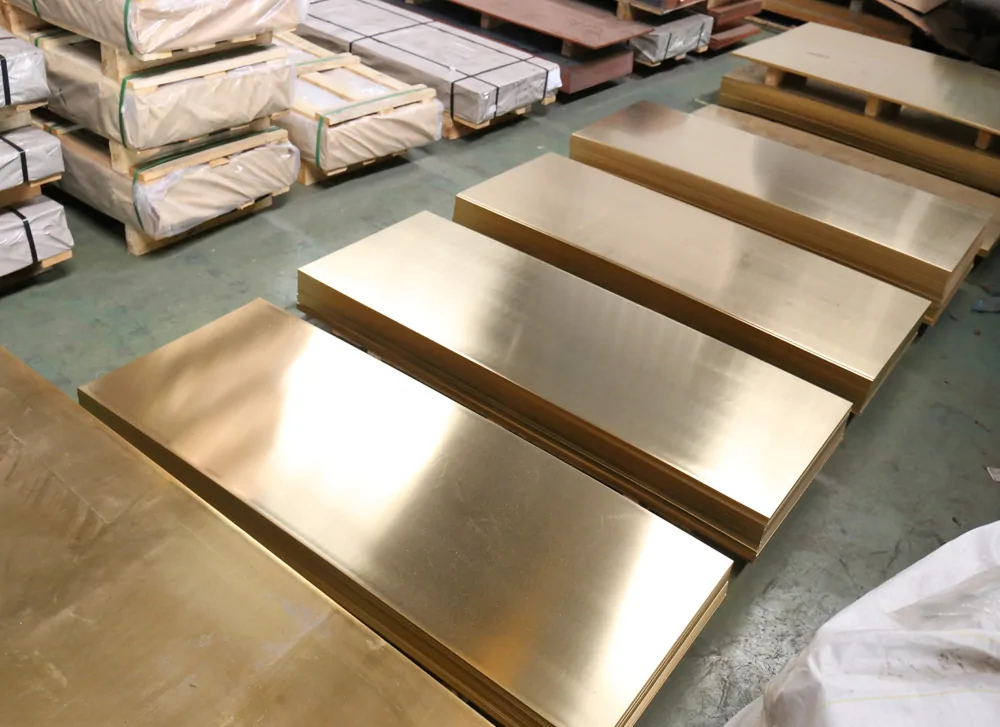 Brass strip and sheet material for industrial supply